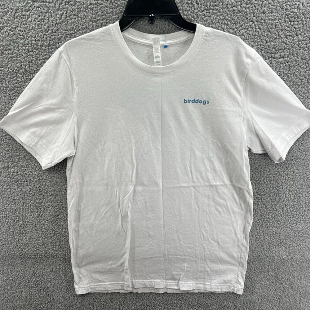 Bird Dogs Shirt Mens L White Short Sleeve Casual Graphic Tee Logo